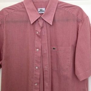 Lacoste Gingham short sleeve Men's Shirt